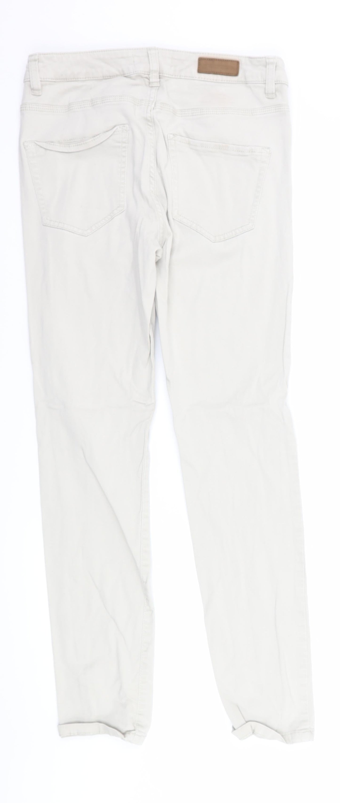 Womens UK Size 12 H&M Regular Fit  Ivory Trousers