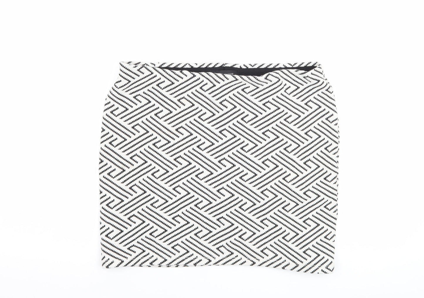 Atmosphere Womens White Geometric  A-Line Skirt Size 14