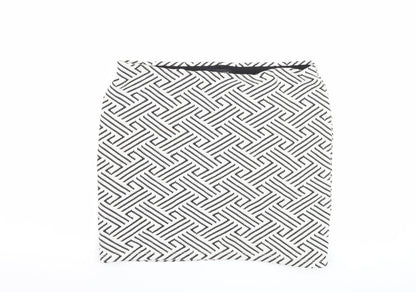 Atmosphere Womens White Geometric  A-Line Skirt Size 14