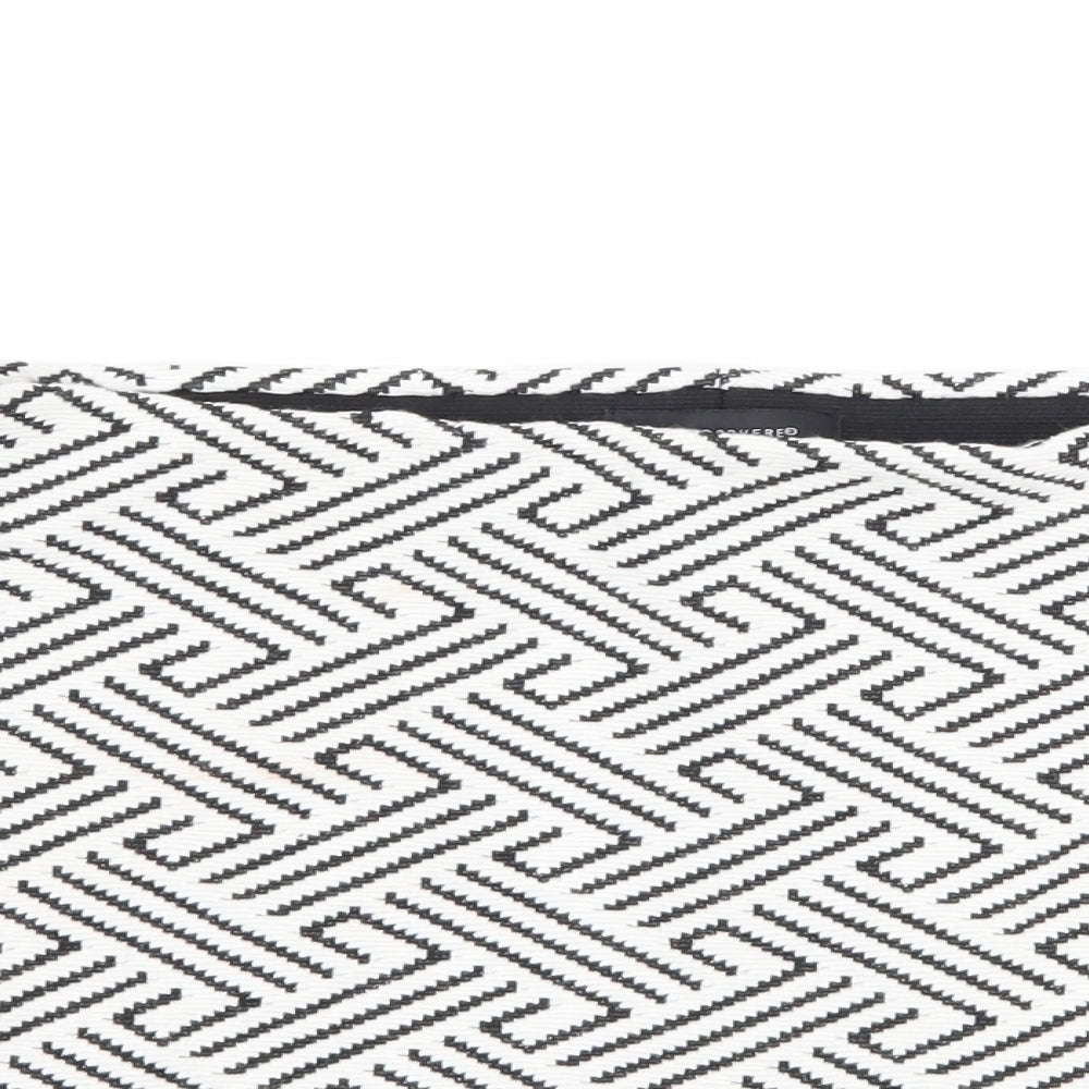 Atmosphere Womens White Geometric  A-Line Skirt Size 14