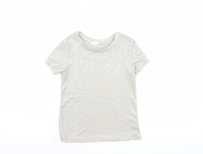 John Lewis Girls Gold   Basic T-Shirt Size 6 Years