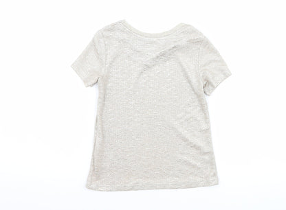 John Lewis Girls Gold   Basic T-Shirt Size 6 Years