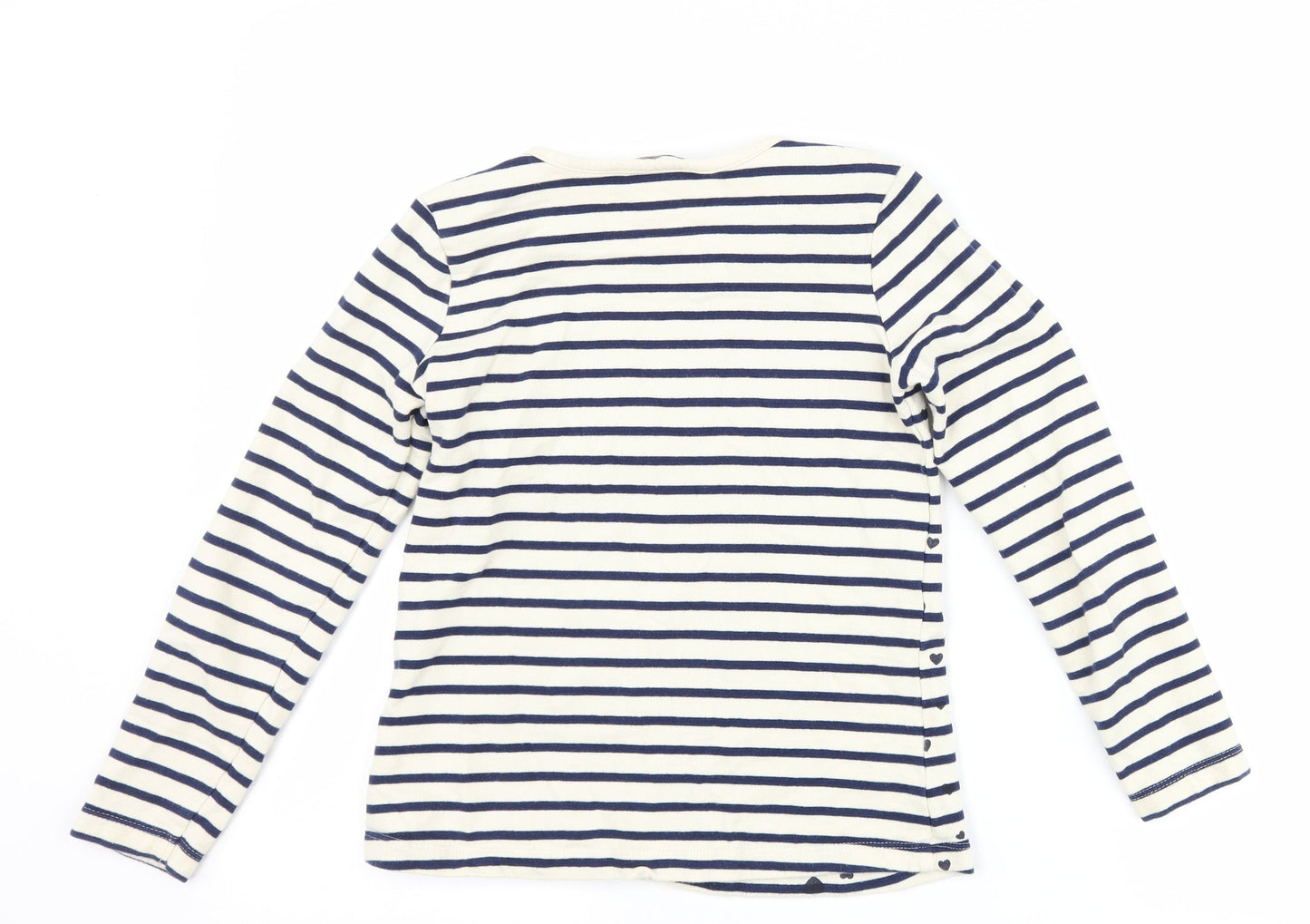 George Girls Blue Striped  Pullover Sweatshirt Size 8-9 Years  - smile