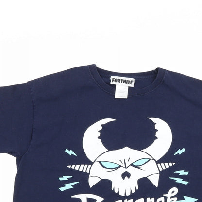 Matalan Boys Blue   Basic T-Shirt Size L  - Fortnite