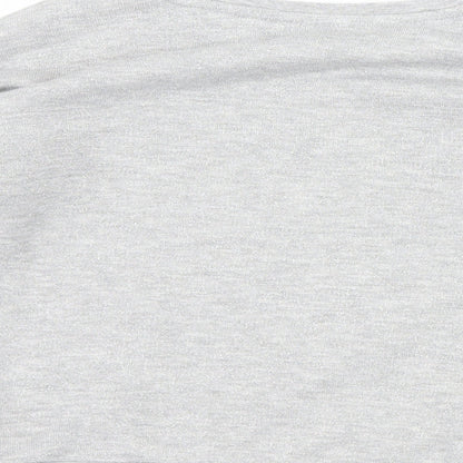 George Girls Grey Animal Print  Pullover Sweatshirt Size 6-7 Years  - graphic