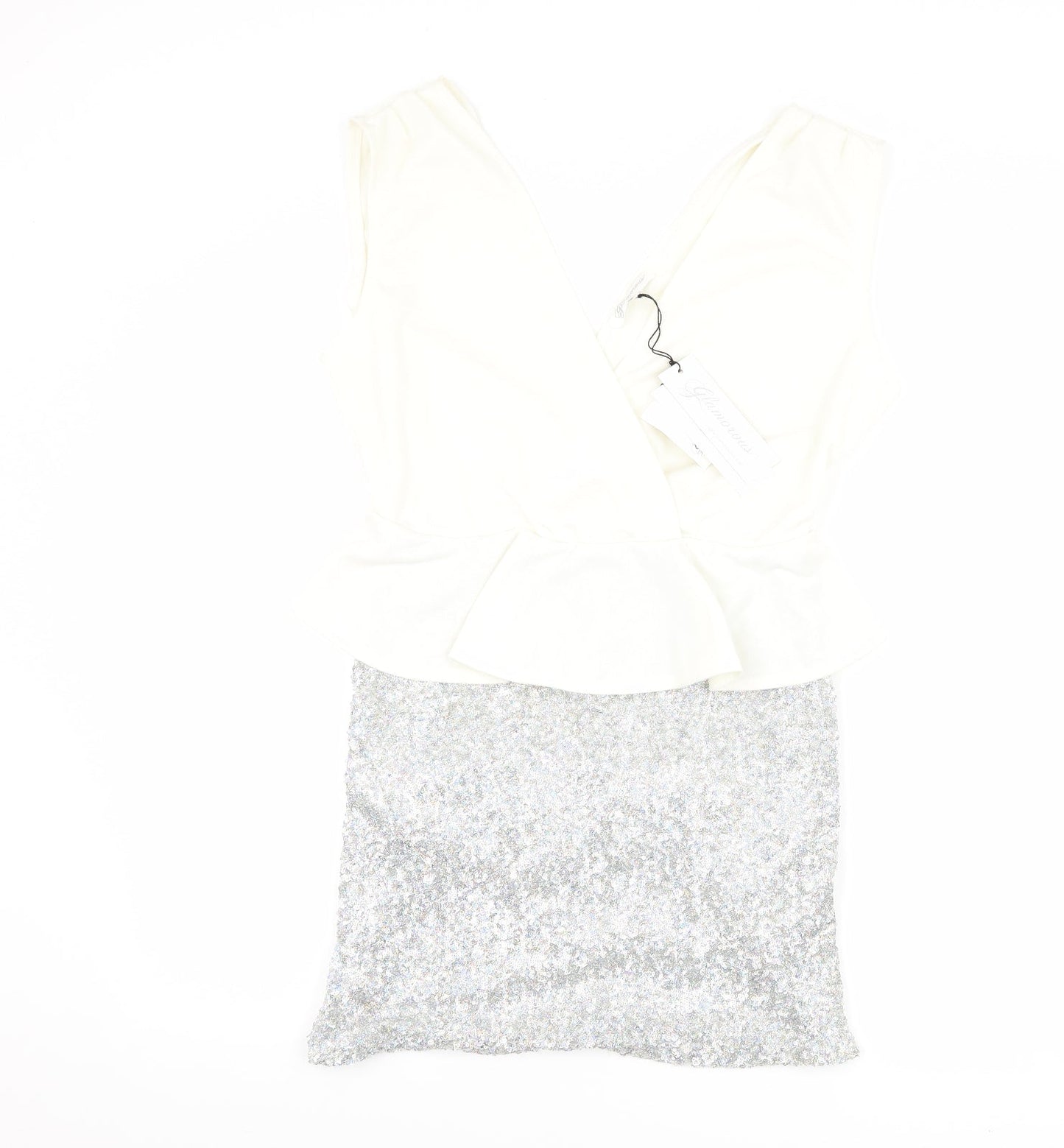 Glamourous Womens White   Bodycon  Size 12