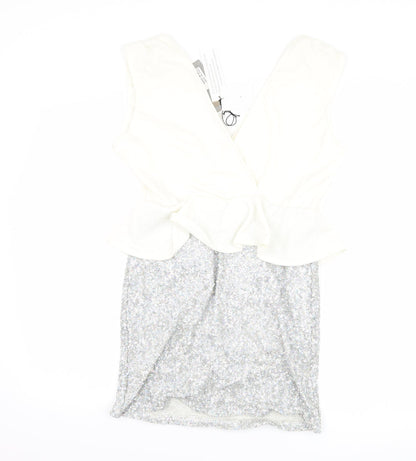 Glamourous Womens White   Bodycon  Size 12