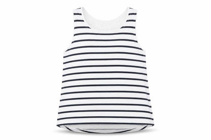 H&M Girls Blue Striped  Basic Tank Size 7-8 Years