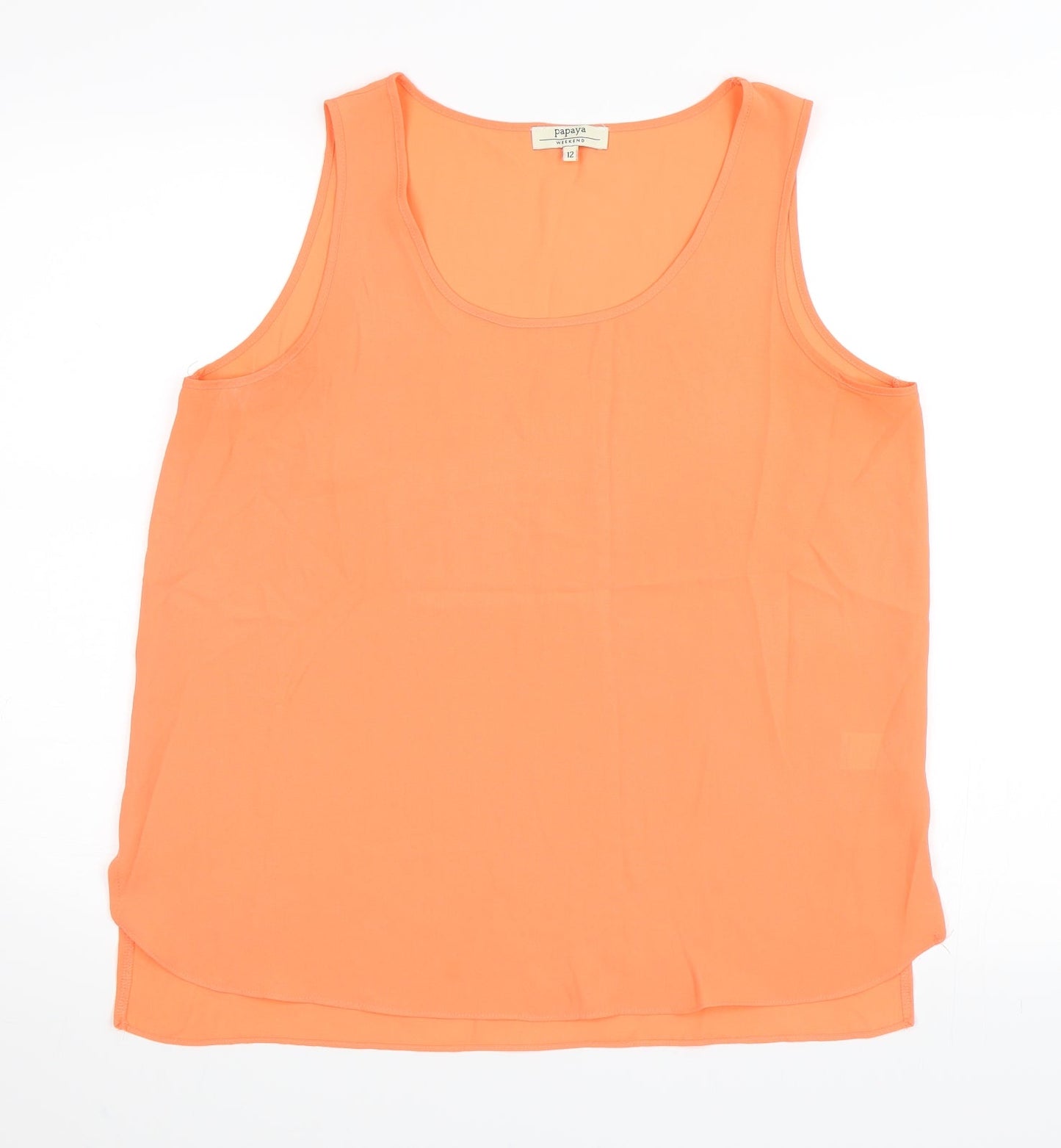 Papaya Womens Orange   Camisole T-Shirt Size 12