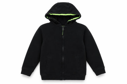 Matalan Boys Black   Full Zip Hoodie Size 5 Years