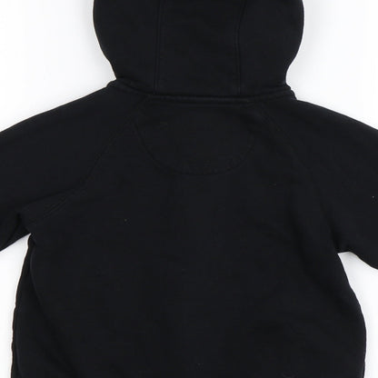 Matalan Boys Black   Full Zip Hoodie Size 5 Years