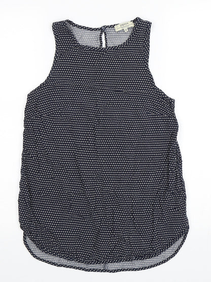 Papaya Womens Blue Polka Dot  Basic Tank Size 10