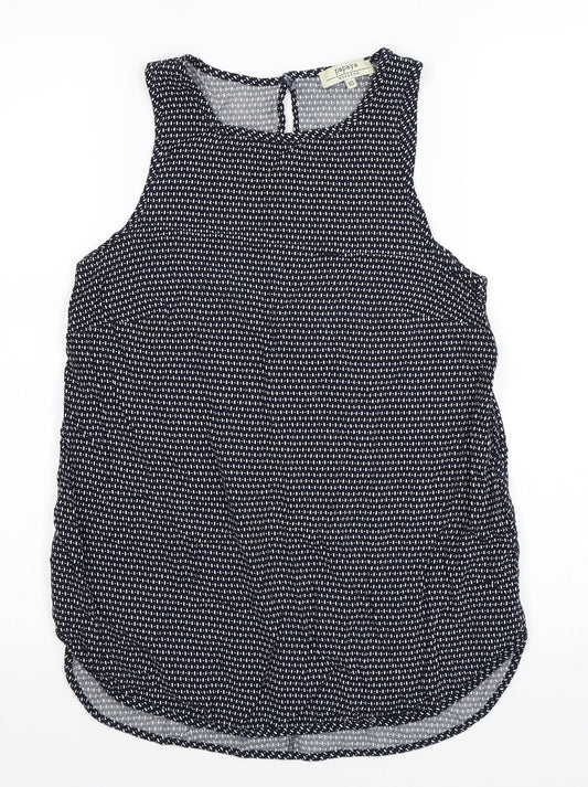 Papaya Womens Blue Polka Dot  Basic Tank Size 10
