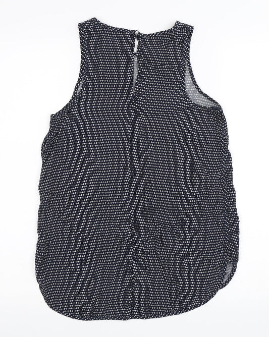 Papaya Womens Blue Polka Dot  Basic Tank Size 10