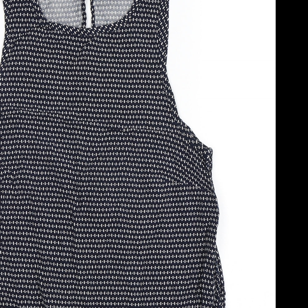 Papaya Womens Blue Polka Dot  Basic Tank Size 10