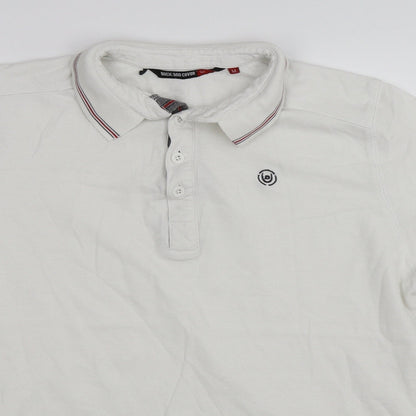 Duck and Cover Mens White    Polo Size M