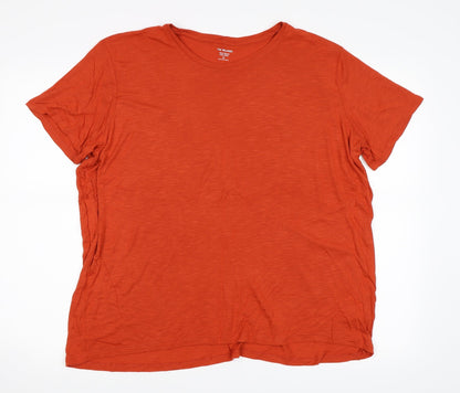 Womens UK Size 20 Marks and Spencer Orange Basic T-Shirt