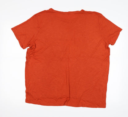 Womens UK Size 20 Marks and Spencer Orange Basic T-Shirt
