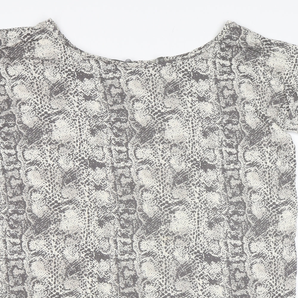 Womens UK Size 10 NEXT Grey Basic T-Shirt