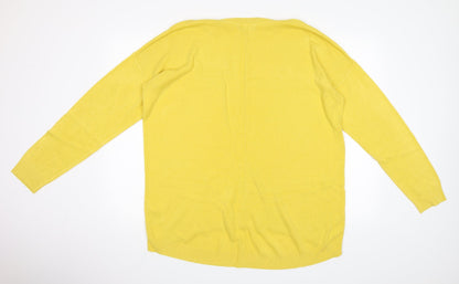Principles Womens Yellow   Pullover Jumper Size 18
