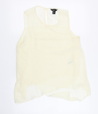Womens UK Size 38 H&M Yellow Basic Blouse