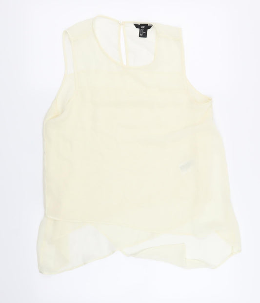 Womens UK Size 38 H&M Yellow Basic Blouse