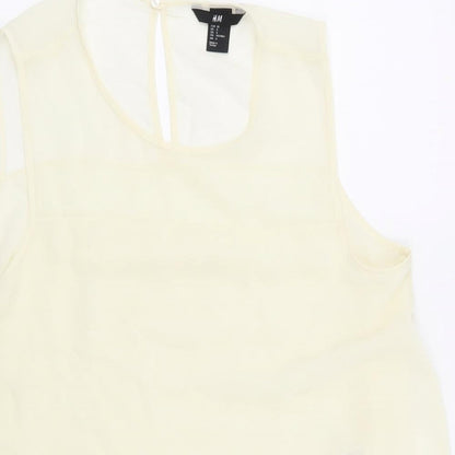 Womens UK Size 38 H&M Yellow Basic Blouse