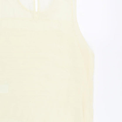 Womens UK Size 38 H&M Yellow Basic Blouse