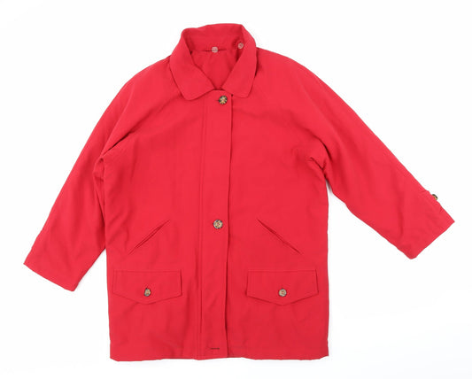 Womens UK Size 10 Hamells Red Anorak Coat