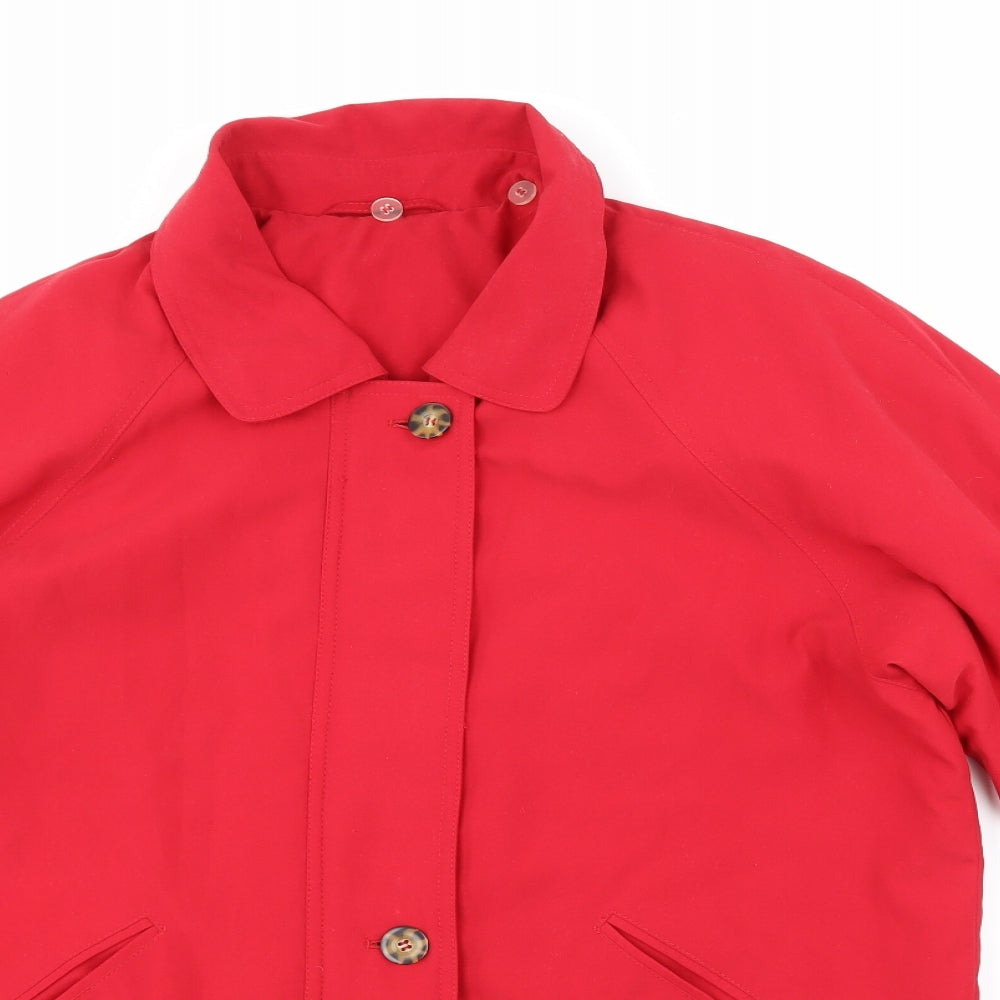 Womens UK Size 10 Hamells Red Anorak Coat