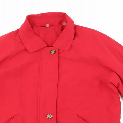 Womens UK Size 10 Hamells Red Anorak Coat