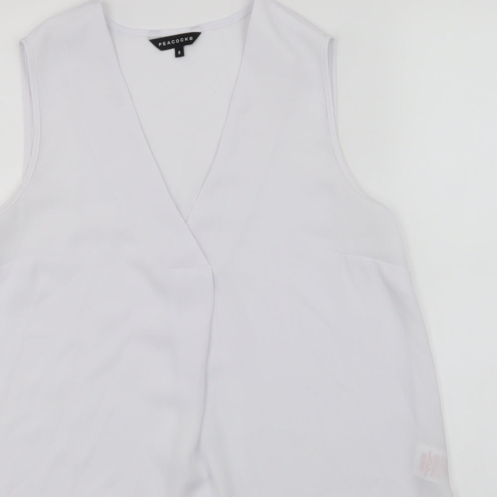 Peacocks Womens White   Camisole Tank Size 8