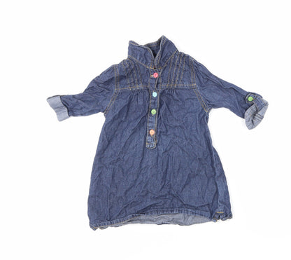 Mothercare  Blue   T-Shirt Dress  Size 9-12 Months