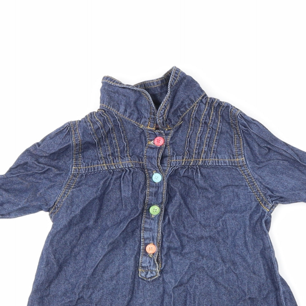 Mothercare  Blue   T-Shirt Dress  Size 9-12 Months