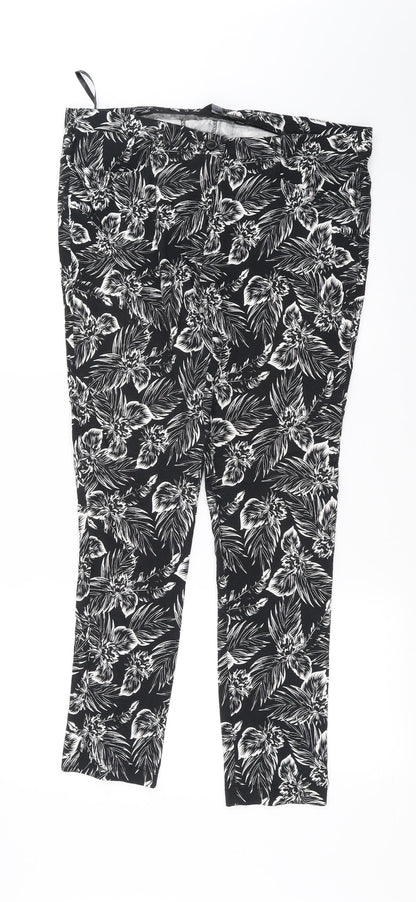 Womens UK Size 16 Dorothy Perkins Regular Fit  Black Trousers