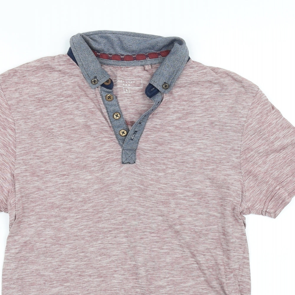 New Look Mens Red    Polo Size S