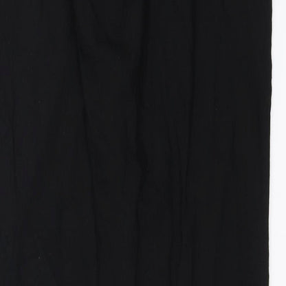 Womens UK Size 6 H&M Regular Fit Sweatpants Black Trousers