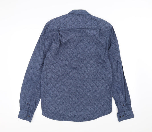 River Island Mens Blue    Dress Shirt Size M