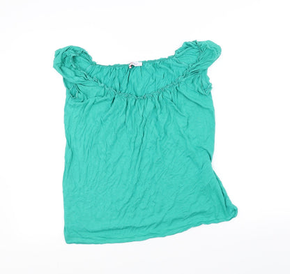 Papaya Womens Green   Basic T-Shirt Size 14