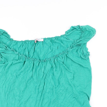 Papaya Womens Green   Basic T-Shirt Size 14