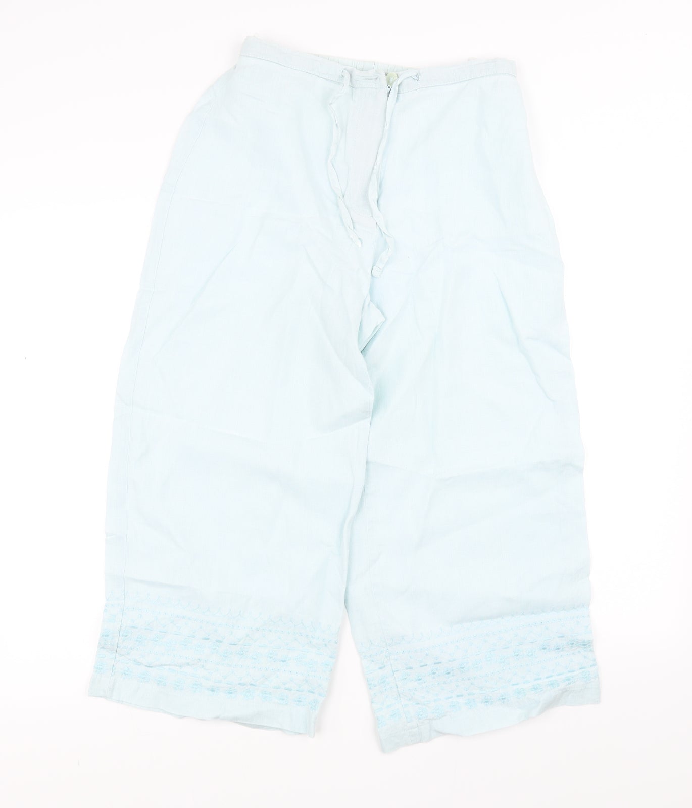 Womens UK Size 10 Marks and Spencer Regular Fit  Blue Trousers