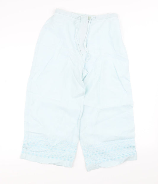 Womens UK Size 10 Marks and Spencer Regular Fit  Blue Trousers