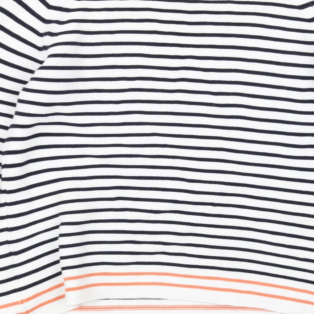 NEXT Womens White Striped  Pullover Jumper Size 12