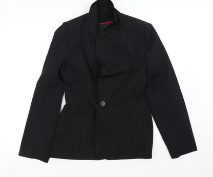 New Look Womens Black   Overcoat Coat Size 12