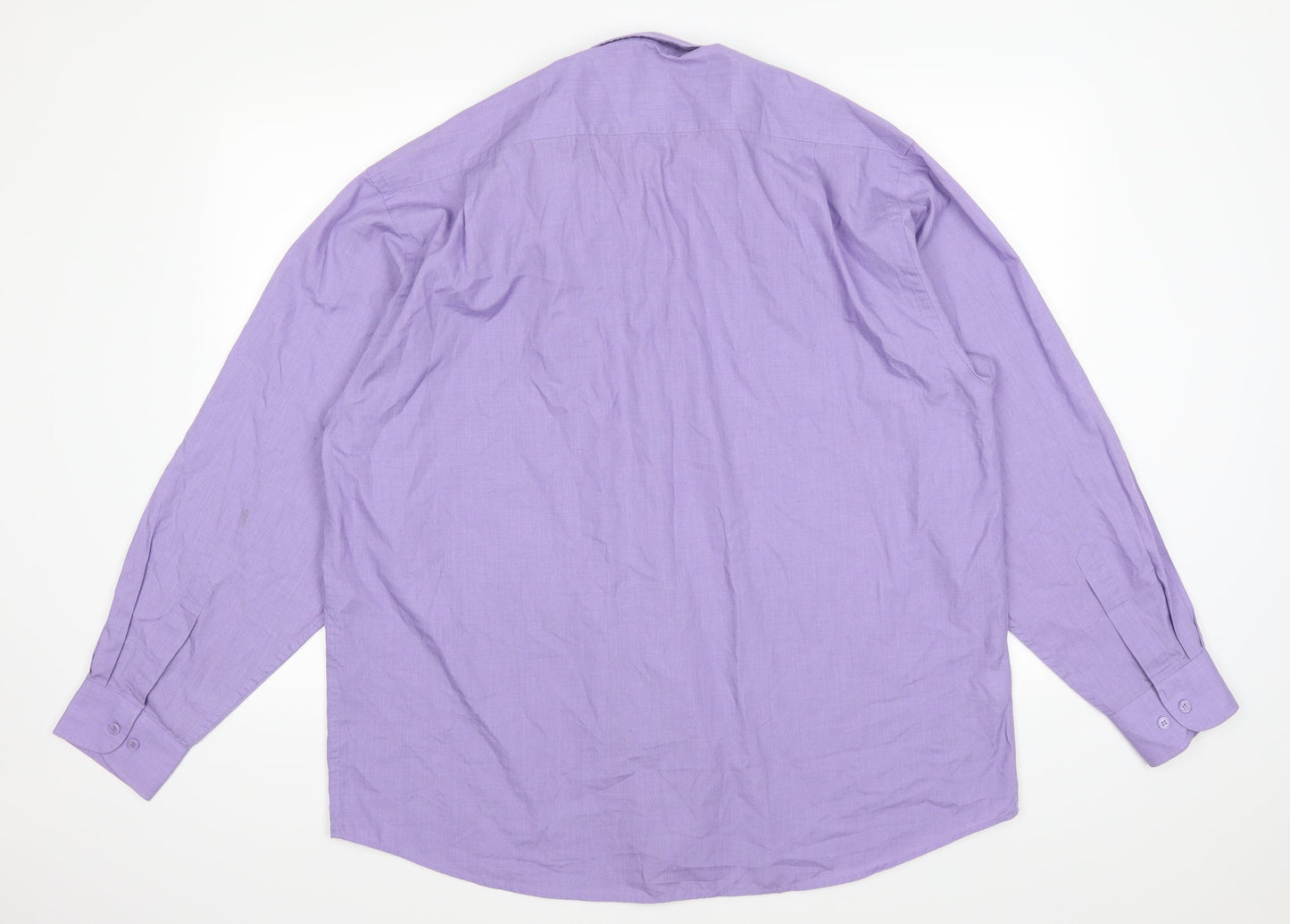 Mens UK Size 44 ESSENTAIL COLLECTION Purple  Button-Up Long Sleeve Casual Shirt