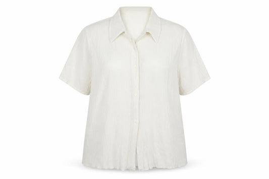 Womens UK Size 20 Classic Ivory Basic Button-Up