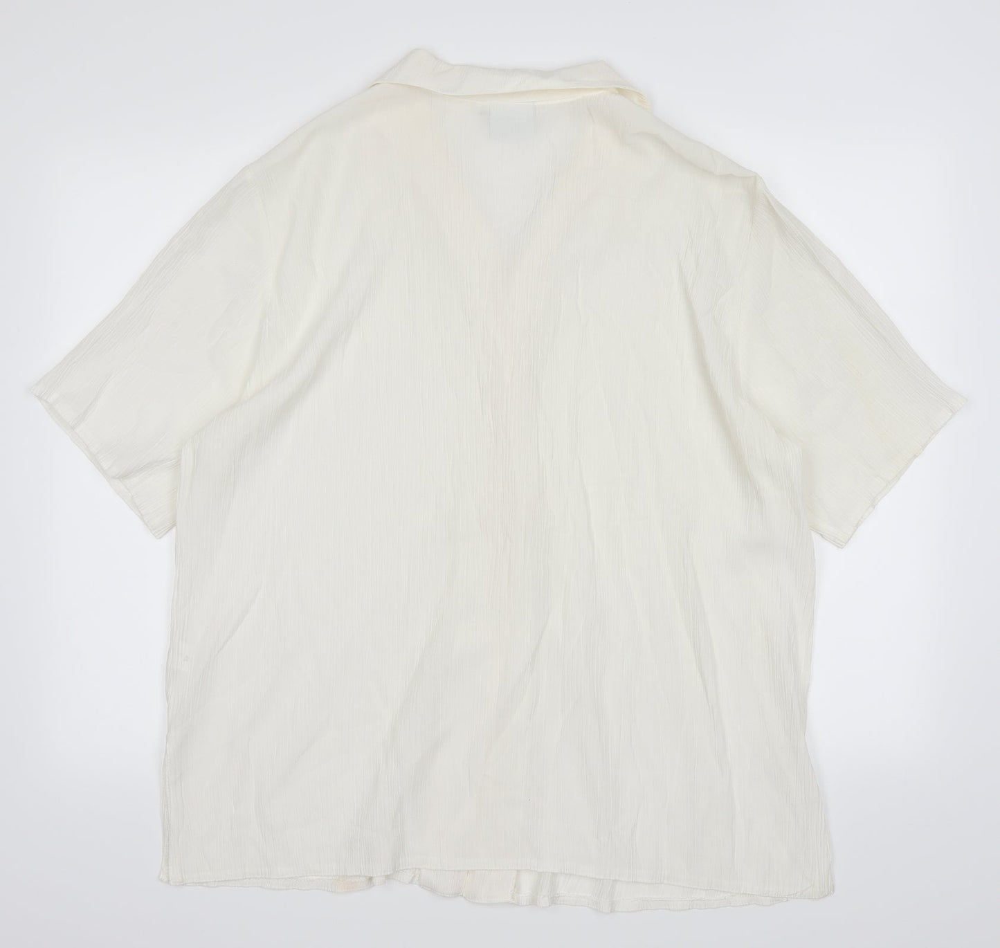 Womens UK Size 20 Classic Ivory Basic Button-Up