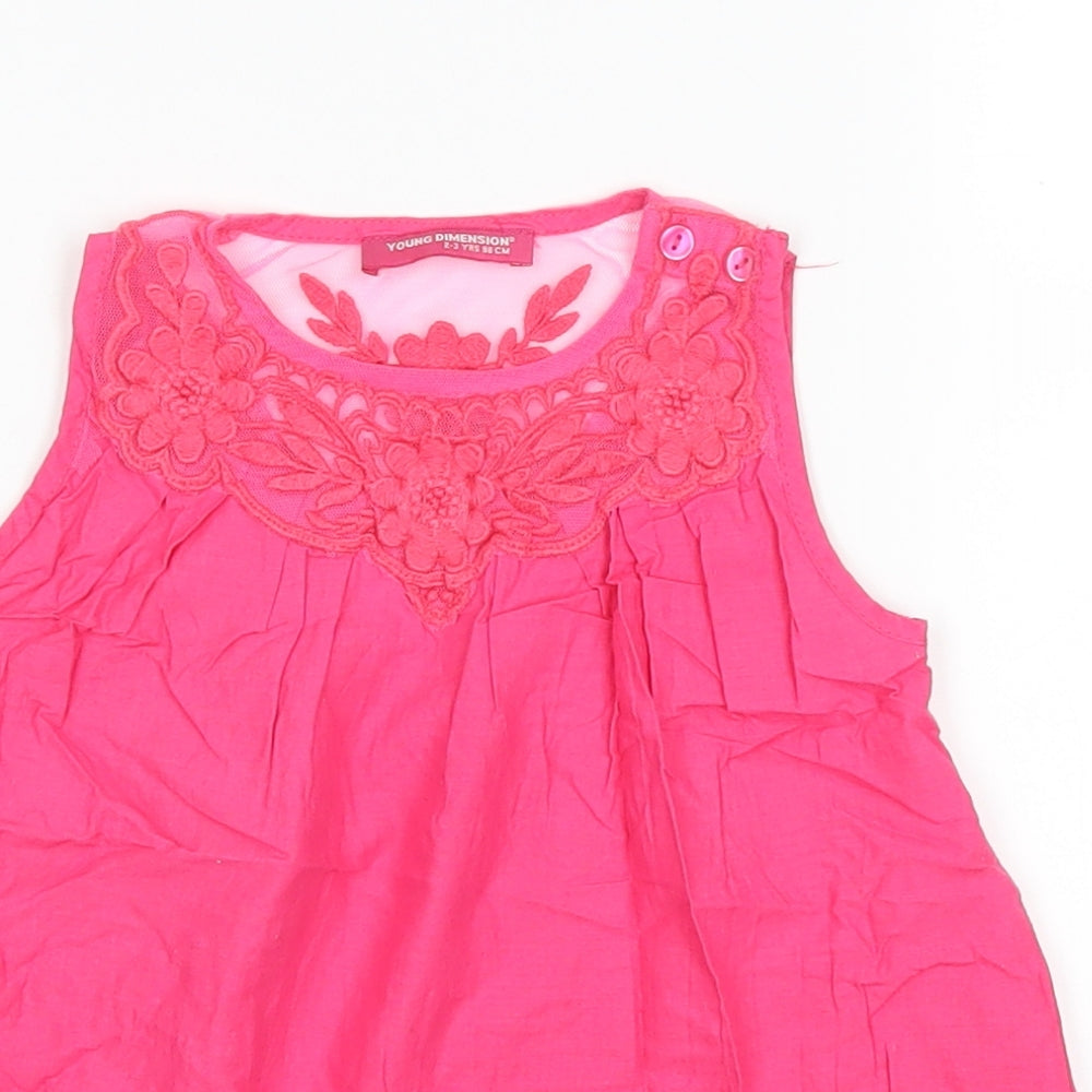 Young Dimension Girls Pink   A-Line  Size 2-3 Years