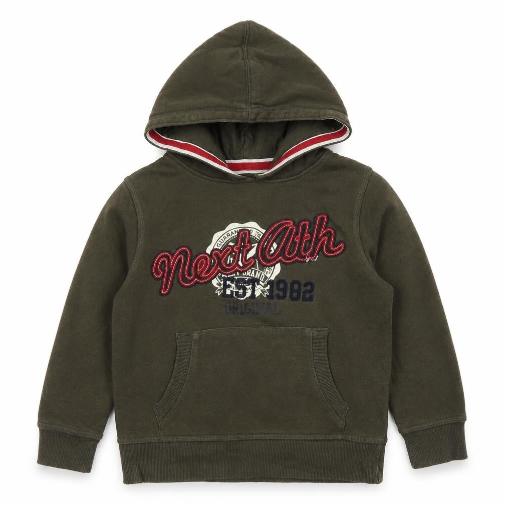 Next Boys Green   Pullover Hoodie Size 5 Years