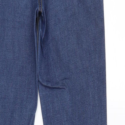 Denim & Co. Womens Blue   Straight Jeans Size 8 L29 in